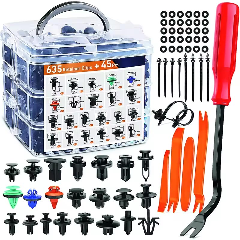 Clipes de painel de porta de carro kits de retenção de fixadores de plástico
